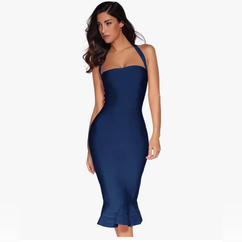 Womens Halter Fishtail Bandage Dress **BRAND NEW** NWOT